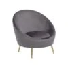 Beliani Fauteuil LANGA - Grijs Fluweel 1 Beliani Fauteuil LANGA - Grijs Fluweel -Meubelwinkel 1866178816