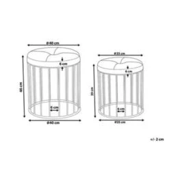 Beliani Hocker LUBBOCK - Blauw Fluweel 8 Beliani Hocker LUBBOCK - Blauw Fluweel -Meubelwinkel 1976426725 0102