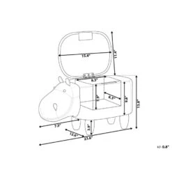 Beliani Dierenhocker HIPPO - Grijs Kunstleer -Meubelwinkel 1a947c741c604a1aa387b9803409c0b4