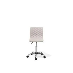 Beliani Bureaustoel ORLANDO - Beige Polyester -Meubelwinkel 1d12b4e2e56e4780a480eea8c39db1ea