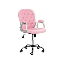 Beliani Bureaustoel PRINCESS - Roze Kunstleer 9 Beliani Bureaustoel PRINCESS - Roze Kunstleer -Meubelwinkel 1d95522e4f0e414f9268da928ccf219f