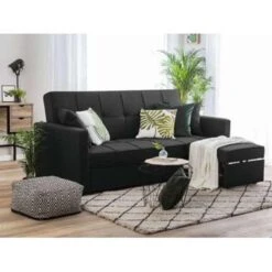 Beliani Slaapbank - GLOMMA Zwart Polyester -Meubelwinkel 1dc3936a59d549919df60e0b6be6916c