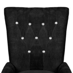 VidaXL Fauteuil Fluweel Zwart -Meubelwinkel 1e557e9544f74eb4b7c9b26fef45e23c
