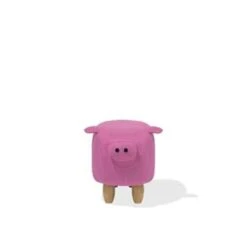 Beliani Dierenhocker PIGGY - Roze Polyester -Meubelwinkel 1ef22a3e28614736a19ef66cad25dbd6