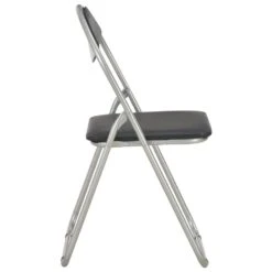 VidaXL Eetkamerstoelen Inklapbaar 2 St Kunstleer Zwart -Meubelwinkel 22164119ed79442a9038f575af0e95e6