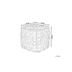 Beliani Poef ORAI - Zwart Wol, Katoen -Meubelwinkel 2482ac14e07240f181bf63a5a087f502