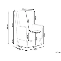 Beliani Oorfauteuil ONEIDA - Geel Fluweel -Meubelwinkel 2719461da80643cf89ffa5f3f9a9126d