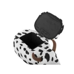 Beliani Dierenhocker COW - Zwart Polyester -Meubelwinkel 2865e37fc30f4e2ca83ba60dc3603a1a