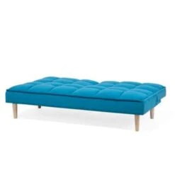 Beliani Driezitsbank - SILJAN Blauw Polyester -Meubelwinkel 2e0173455d81412b9e6df61bfd3c7e78