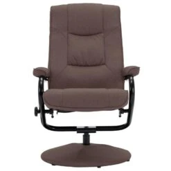 VidaXL Fauteuil Verstelbaar Met Voetenbankje Stof Bruin -Meubelwinkel 2e418b8a0d8c4756aebec27989739ce0