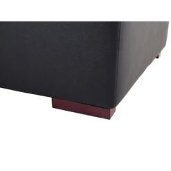 Beliani Ottomaan LUNGO - Zwart Leer -Meubelwinkel 3241433d6fb34cd4af4bcfa3e3707f40