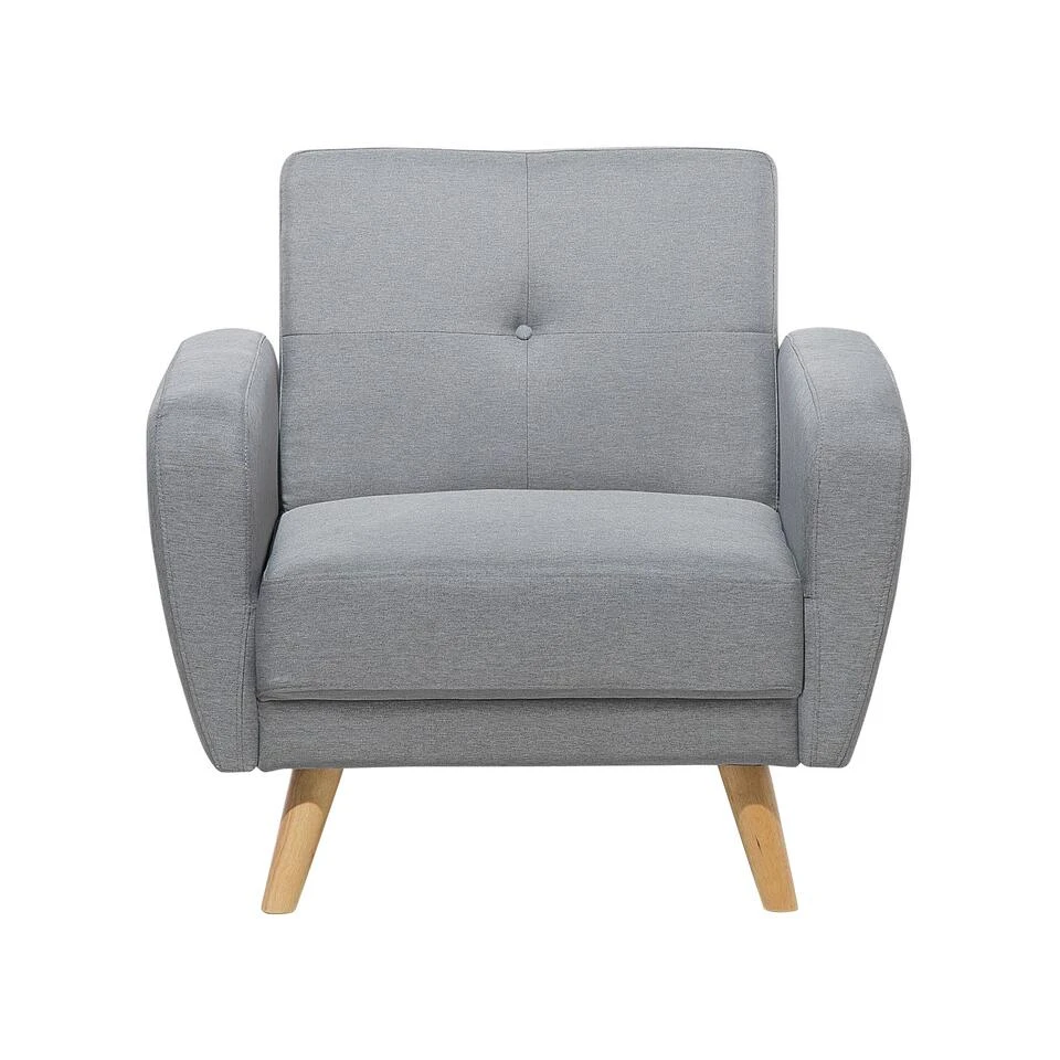 Beliani Cocktailstoel FLORLI - Grijs Polyester 6 Beliani Cocktailstoel FLORLI - Grijs Polyester - Afbeelding 4