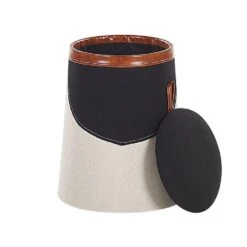 Beliani Poef APACHE - Beige Kunstlinnen -Meubelwinkel 33eb08c4c9b944698534d1165f0ff4aa