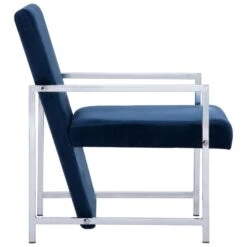 VidaXL Fauteuil Met Chromen Poten Fluweel Blauw 9 VidaXL Fauteuil Met Chromen Poten Fluweel Blauw -Meubelwinkel 34251224cabe44e68fdb51b27cb7d265