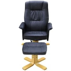 VidaXL Fauteuil Met Voetenbankje Kunstleer Zwart 7 VidaXL Fauteuil Met Voetenbankje Kunstleer Zwart -Meubelwinkel 34d25822568b44babe7a1b3385f1cfd4