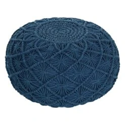 Beliani Poef BERKANE - Blauw Katoen 9 Beliani Poef BERKANE - Blauw Katoen -Meubelwinkel 37863a8b64bb42c997432f0888510e72