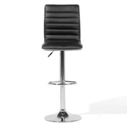 Beliani Barkruk LUCERNE - Zwart Kunstleer 8 Beliani Barkruk LUCERNE - Zwart Kunstleer -Meubelwinkel 3ce7749cf77c4cac9c513360bef6c980