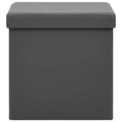 VidaXL Opbergkruk Inklapbaar PVC Grijs -Meubelwinkel 3eba7d93578c4d9b99e05a3fc81f6f5d