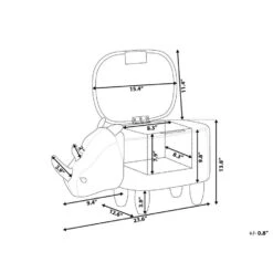 Beliani Dierenhocker RHINO - Grijs Kunstleer -Meubelwinkel 426b771397794ecb98f1b80339ed3712