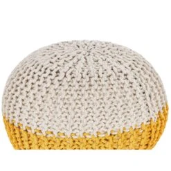 Beliani Poef CONRAD - Geel Katoen -Meubelwinkel 454fbc1d22664f04b41ed64af03fdc48