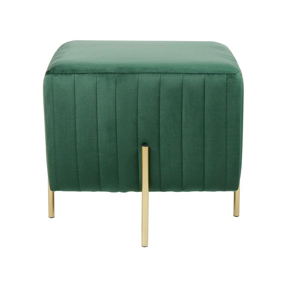 Beliani Hocker DAYTON - Groen Fluweel 6 Beliani Hocker DAYTON - Groen Fluweel - Afbeelding 4