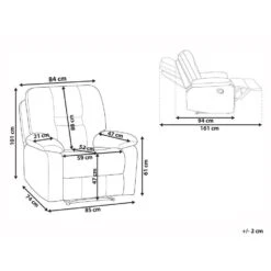 Beliani Fauteuil BERGEN - Beige Polyester -Meubelwinkel 4643cd76610c48b1a88c98ffd1826480