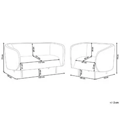 Beliani Zitgroep LOEN - Beige Polyester 8 Beliani Zitgroep LOEN - Beige Polyester -Meubelwinkel 48ef49dbee5c435aaa0969a9e1c4e151