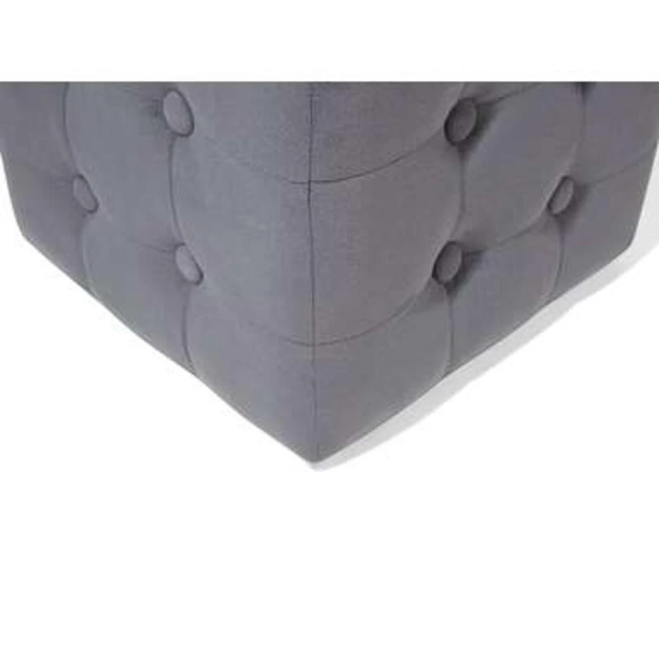 Beliani Poef WISCONSIN - Grijs Fluweel 6 Beliani Poef WISCONSIN - Grijs Fluweel - Afbeelding 4