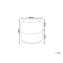 Beliani Poef DALAMA - Zwart Katoen, Jute -Meubelwinkel 4fff93e729b144289c11dc5365a0e609