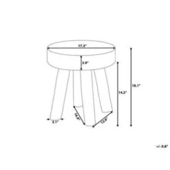 Beliani Bijzettafel KELSEY - Lichte Houtkleur Teakhout -Meubelwinkel 50133ea0f60442b2913adf3c41b1eda1