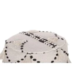 Beliani Hocker THONDI - Beige Katoen -Meubelwinkel 5039874713a54917a98e2fec6befcf4d