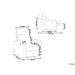Beliani TV-fauteuil VERDAL - Grijs Fluweel -Meubelwinkel 5ab3c9c55a5448e6846ad74a886bdb78
