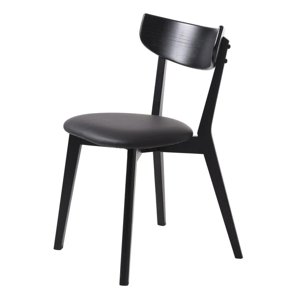 Giga Meubel Eetkamerstoel Kunstleer - Zwart - Hout -Stoel Pero 6 Giga Meubel Eetkamerstoel Kunstleer - Zwart - Hout -Stoel Pero - Afbeelding 4