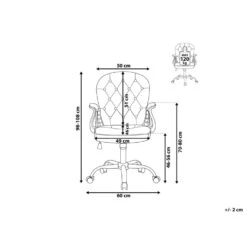 Beliani Bureaustoel PRINCESS - Roze Kunstleer 8 Beliani Bureaustoel PRINCESS - Roze Kunstleer -Meubelwinkel 5c49403c36da41e19623af1d7b2017da
