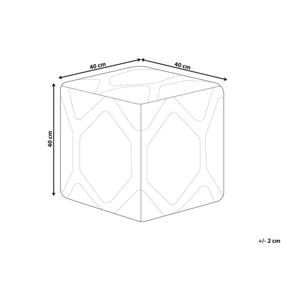 Beliani Poef ROJHAN - Beige Katoen 5 Beliani Poef ROJHAN - Beige Katoen - Afbeelding 3
