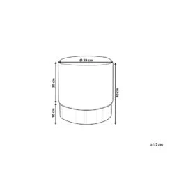 Beliani Poef SOPHIA - Wit Fluweel 8 Beliani Poef SOPHIA - Wit Fluweel -Meubelwinkel 605c773320c94ffe9050227f090b8a92