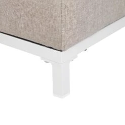 Beliani Ottomaan ROVIGO - Beige Polyester -Meubelwinkel 6f256fa94de14637a7466c735f3af674