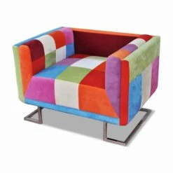 VidaXL Fauteuil Met Patchwork Ontwerp En Verchroomde Poten Kubus Stof 8 VidaXL Fauteuil Met Patchwork Ontwerp En Verchroomde Poten Kubus Stof -Meubelwinkel 7135fe78caa84f81bf798f7e9af8c5d6