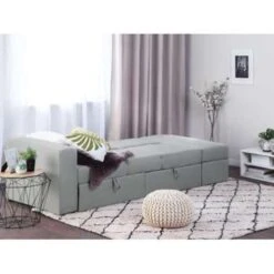 Beliani Driezitsbank - FALSTER Grijs Polyester -Meubelwinkel 79cde7229df342a899b46935b0057a7a