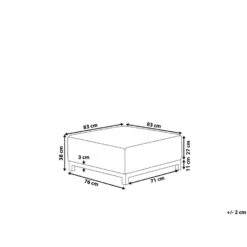 Beliani Ottomaan ROVIGO - Beige Polyester -Meubelwinkel 7aa3e32802954ec38a10fc2c5f7ef296