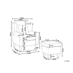 Beliani Fauteuil HAMAR - Beige Katoen, Polyester -Meubelwinkel 7f9787519c2f406183d466779bf32c2f