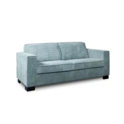 Bank Stuttgart 3-zits - Ribcord - Ijsblauw -Meubelwinkel 81003139 0300