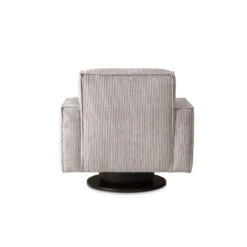 Draaifauteuil Stuttgart Met Armleuning - Ribcord - Lichtgrijs -Meubelwinkel 81004592 0900