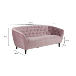 Bank Thyrza 3-zits - Fluweel - Oudroze 8 Bank Thyrza 3-zits - Fluweel - Oudroze -Meubelwinkel 81017435 6900