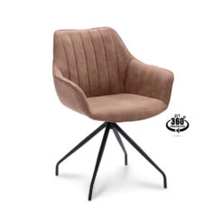 Eetkamerstoel Brody - Stof - Mocca