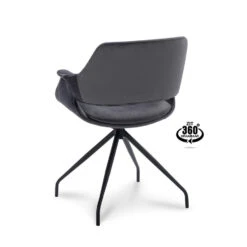 Eetkamerstoel Riccione - Velvet - Donkergrijs 7 Eetkamerstoel Riccione - Velvet - Donkergrijs -Meubelwinkel 81019767 0200