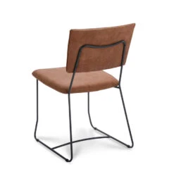 Eetkamerstoel Lucca - Stof - Cognac (2 Stuks) -Meubelwinkel 81019774 0300