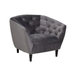 Fauteuil Thyrza - Fluweel - Donkergrijs 7 Fauteuil Thyrza - Fluweel - Donkergrijs -Meubelwinkel 81020422 0700