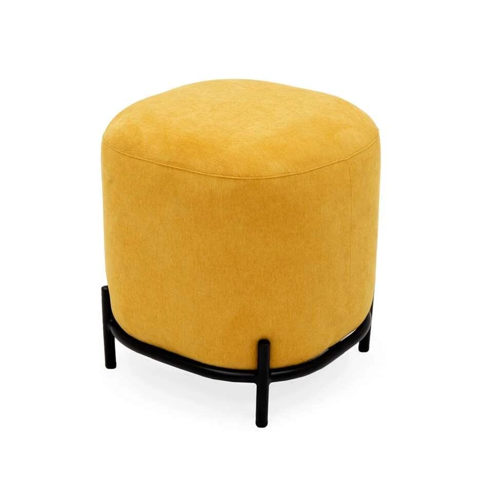 Tenzo Poef Harry - Geel - 46x42x42 Cm 4 Tenzo Poef Harry - Geel - 46x42x42 Cm - Afbeelding 2
