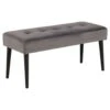 Bankje Gaby - Fluweel - Donkergrijs - 45x95x38 Cm -Meubelwinkel 81026451